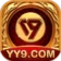YY9 Game logo with gold and red premium design on luxury background